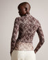JUMILA-Tops-JUMILA is the ultimate in feminine style. Figure hugging fabric and our exclusive Wings print come together in this dainty top, which features a high neckline, long sleeves, and stretch fabric. This wardrobe staple can be can be worn with anything from tailored trousers to floaty skirts.The fabric of this product is made with 96% recycled polyester. Using recycled polyester helps divert plastic waste from ending in landfills and helps us to reduce our dependency on virgin materials. Fitted mesh